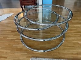 Table Basse Vintage en Chrome, 1973, « Milo Baughman »